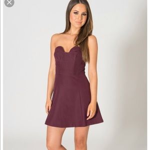 Keepsake Hearts on Fire Mini Dress in Fig